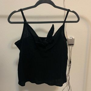 Cotton on black crop tank
